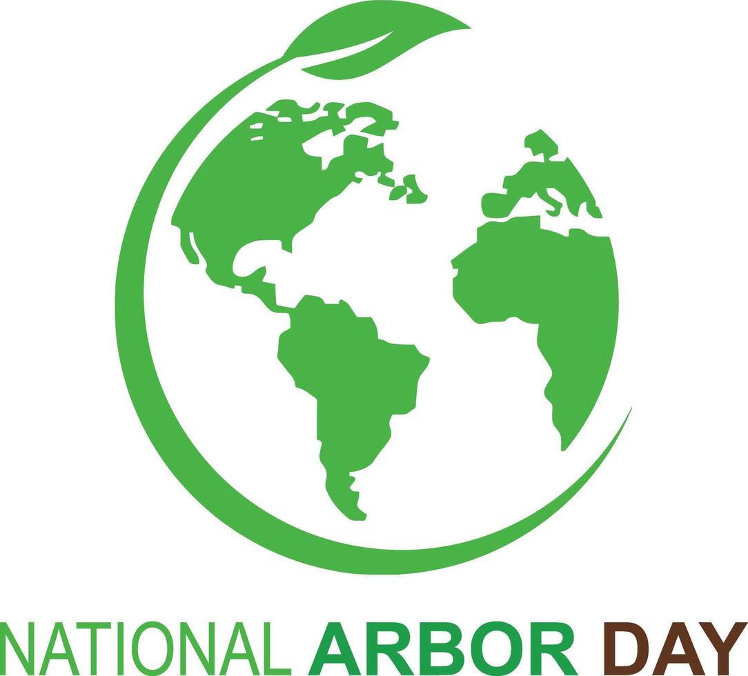 National Arbor Day celebrated every year of April 26, poster and social medial template design vector