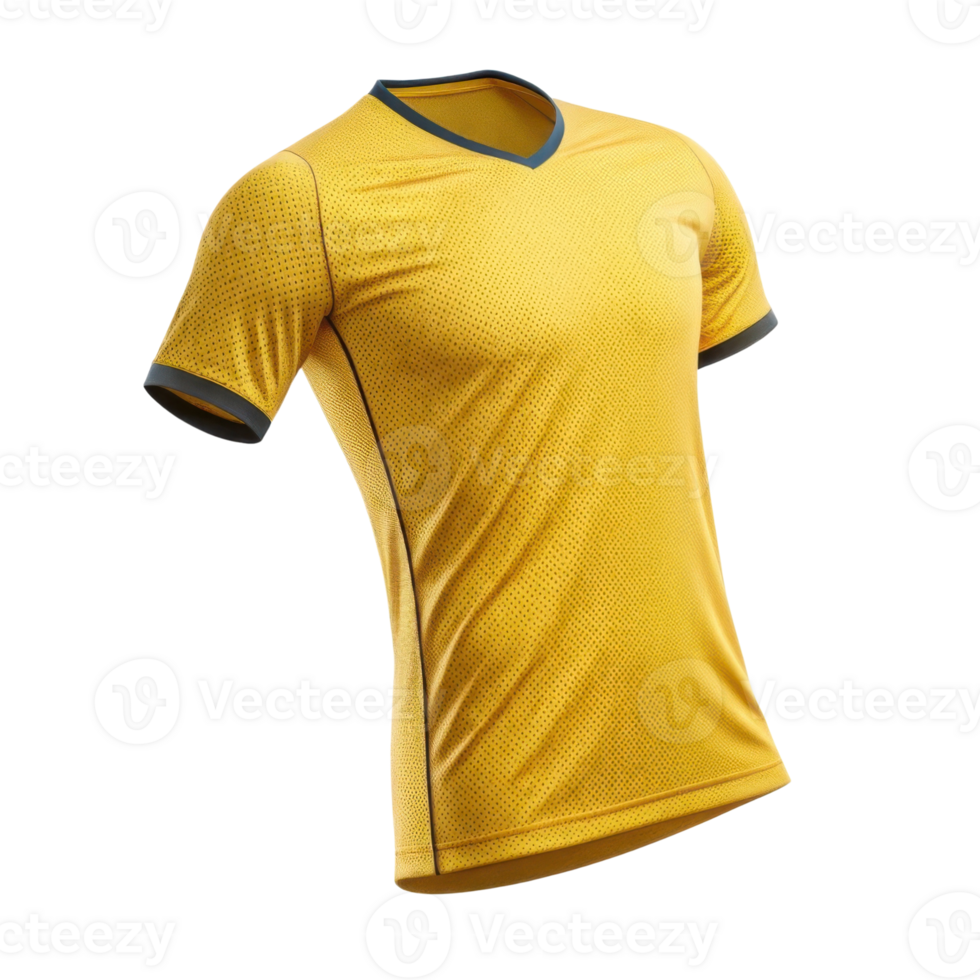 vibrant yellow soccer jersey mockup showcases stylish design perfect for sports enthusiasts png