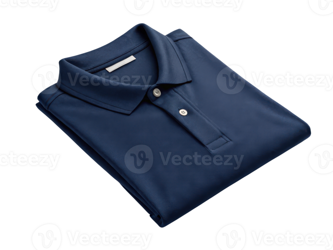 Folded shirt template showcasing stylish navy color perfect for casual or formal occasions. Ideal for layering or standalone wear png