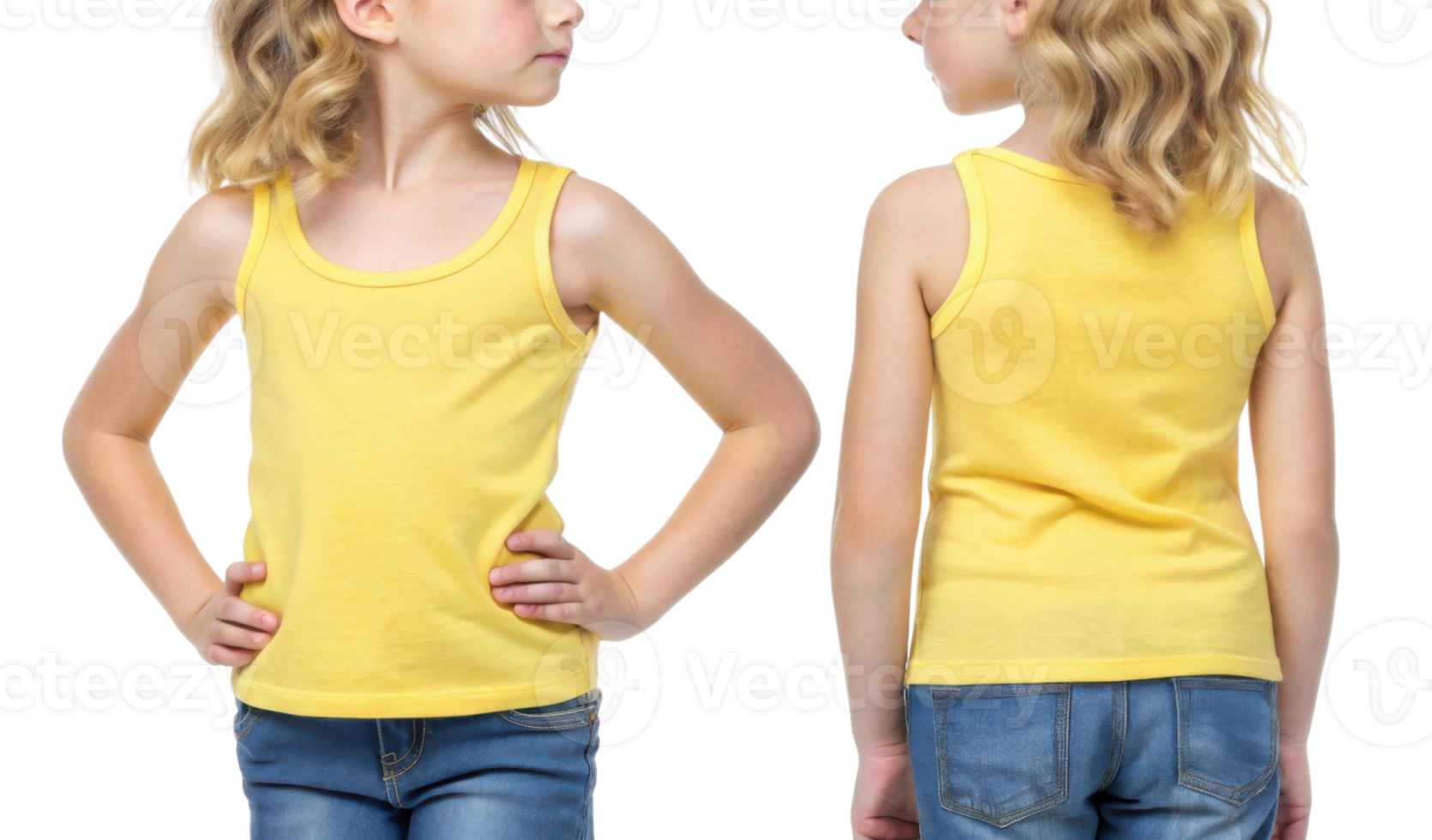 stylish tank top mockup in vibrant yellow showcases youthful design perfect for casual wear png