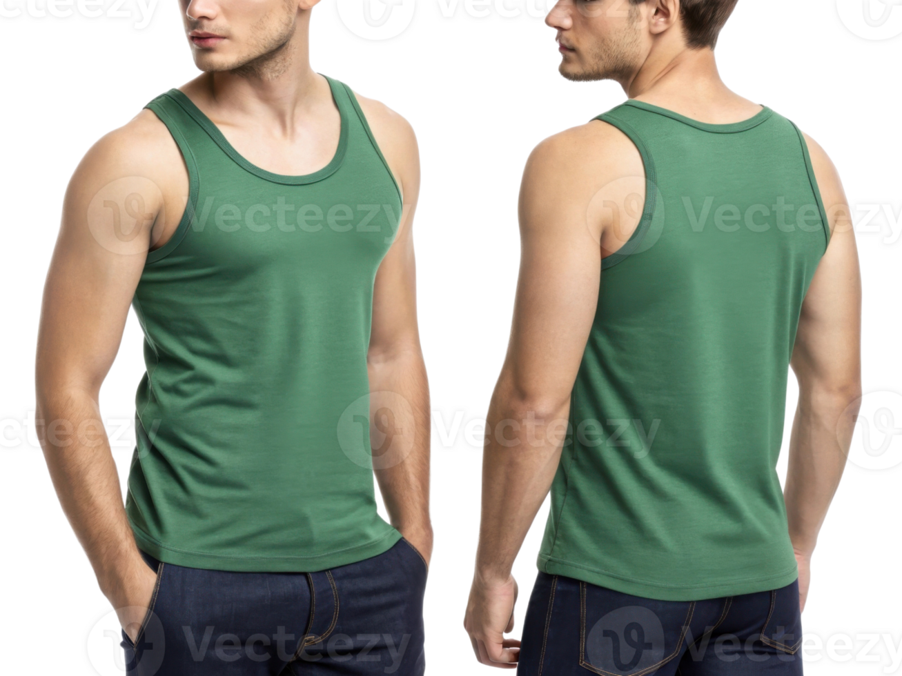 stylish tank top mockup showcasing green design perfect for casual wear and summer outings png