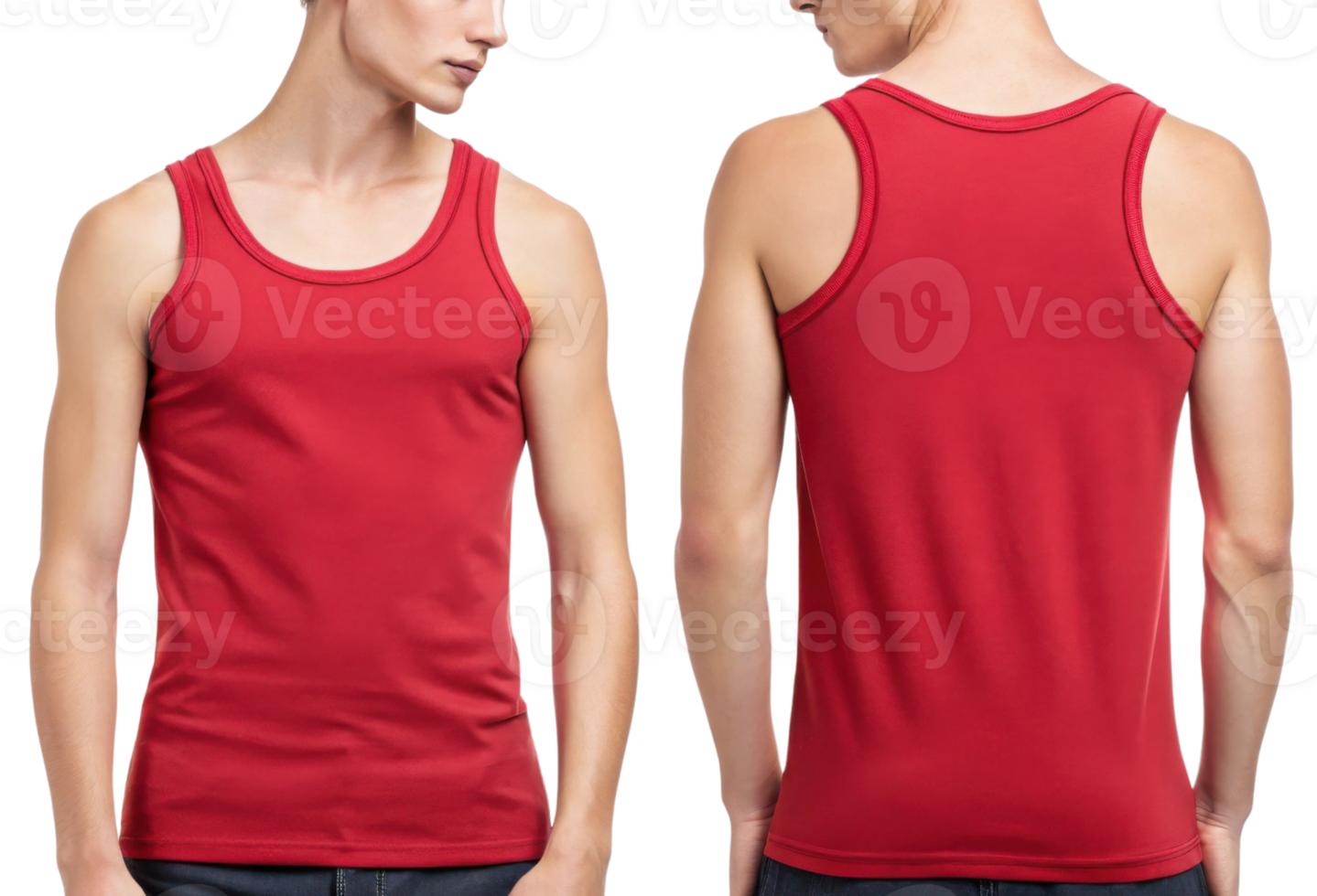 stylish red tank top mockup showcasing modern design perfect for casual wear and summer outings png