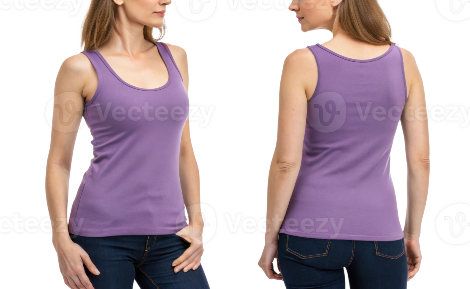 stylish tank top mockup showcasing versatile design perfect for casual wear or layering. Ideal for fashion presentations and online stores png