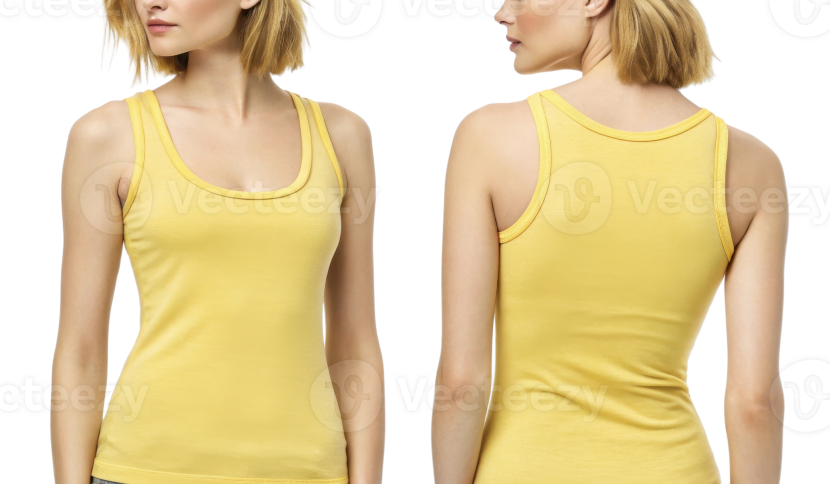 stylish yellow tank top mockup showcasing modern design perfect for casual wear and layering options png