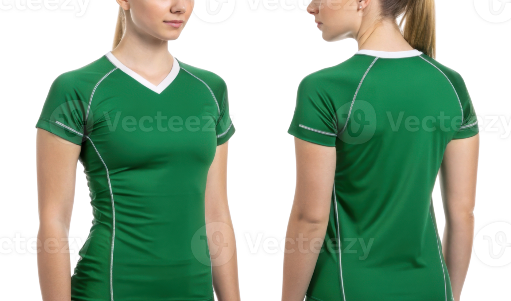 vibrant green volleyball jersey template designed for athletes, showcasing sleek fit and modern style that enhances performance png