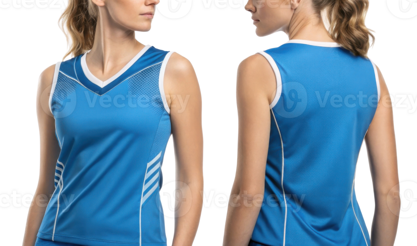stylish volleyball jersey template designed for athletes, showcasing sleek blue color and modern fit that enhances performance and comfort png
