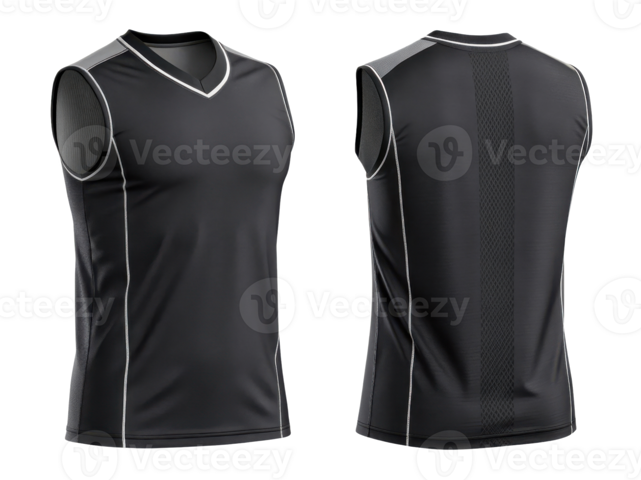 sleek black volleyball jersey template designed for optimal performance and comfort, perfect for athletes on court png