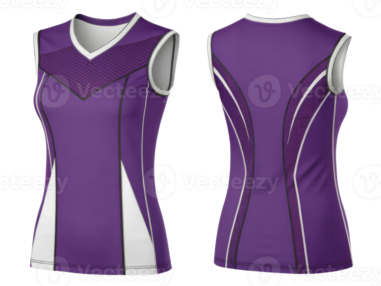 stylish volleyball jersey template in vibrant purple features sleek design with mesh accents for breathability and comfort png