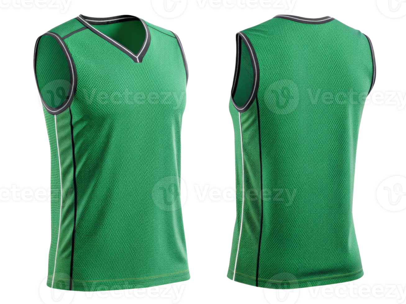 vibrant green volleyball jersey template designed for athletes, showcasing sleek sleeveless style perfect for performance and comfort png