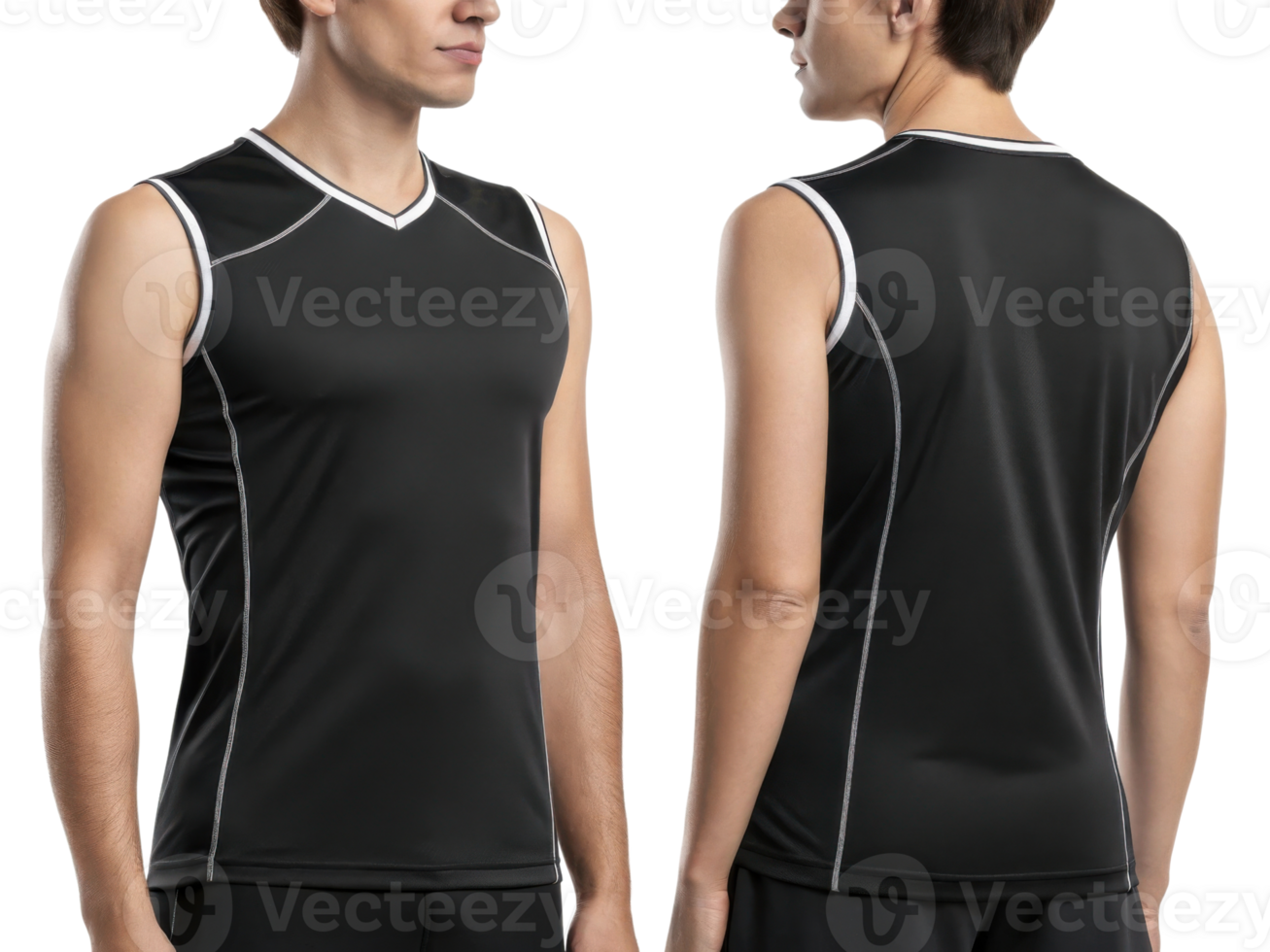 sleek black volleyball jersey template designed for athletes, showcasing modern fit and style perfect for performance and comfort png