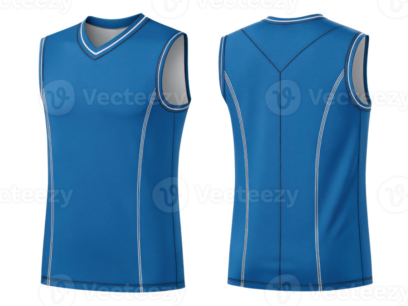 vibrant blue volleyball jersey template designed for athletes, showcasing sleek and modern style perfect for sports enthusiasts png