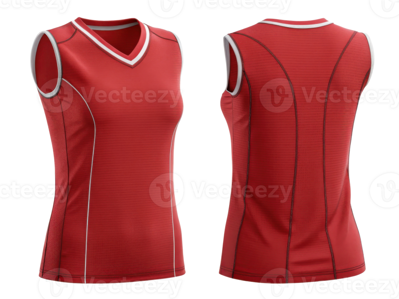 vibrant red volleyball jersey template designed for athletes, showcasing sleek and modern style perfect for sports enthusiasts png