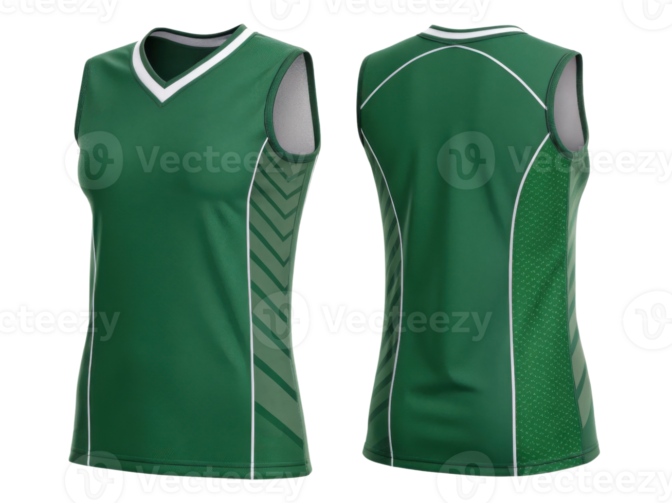 vibrant green volleyball jersey template designed for athletes, showcasing sleek and modern style perfect for team sports png
