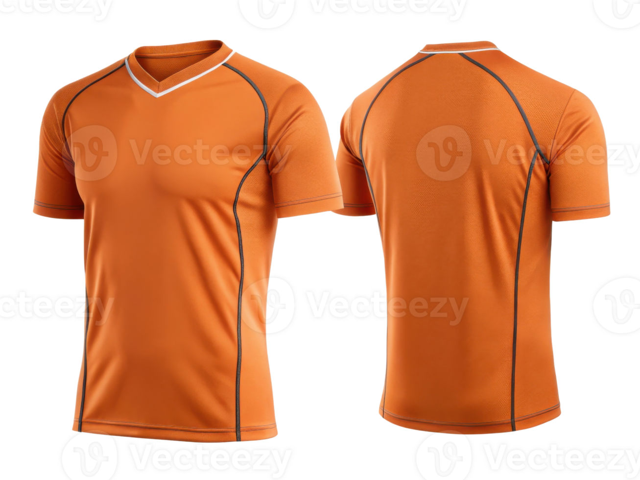 vibrant orange jersey designed for volleyball, featuring sleek template that enhances performance and style png