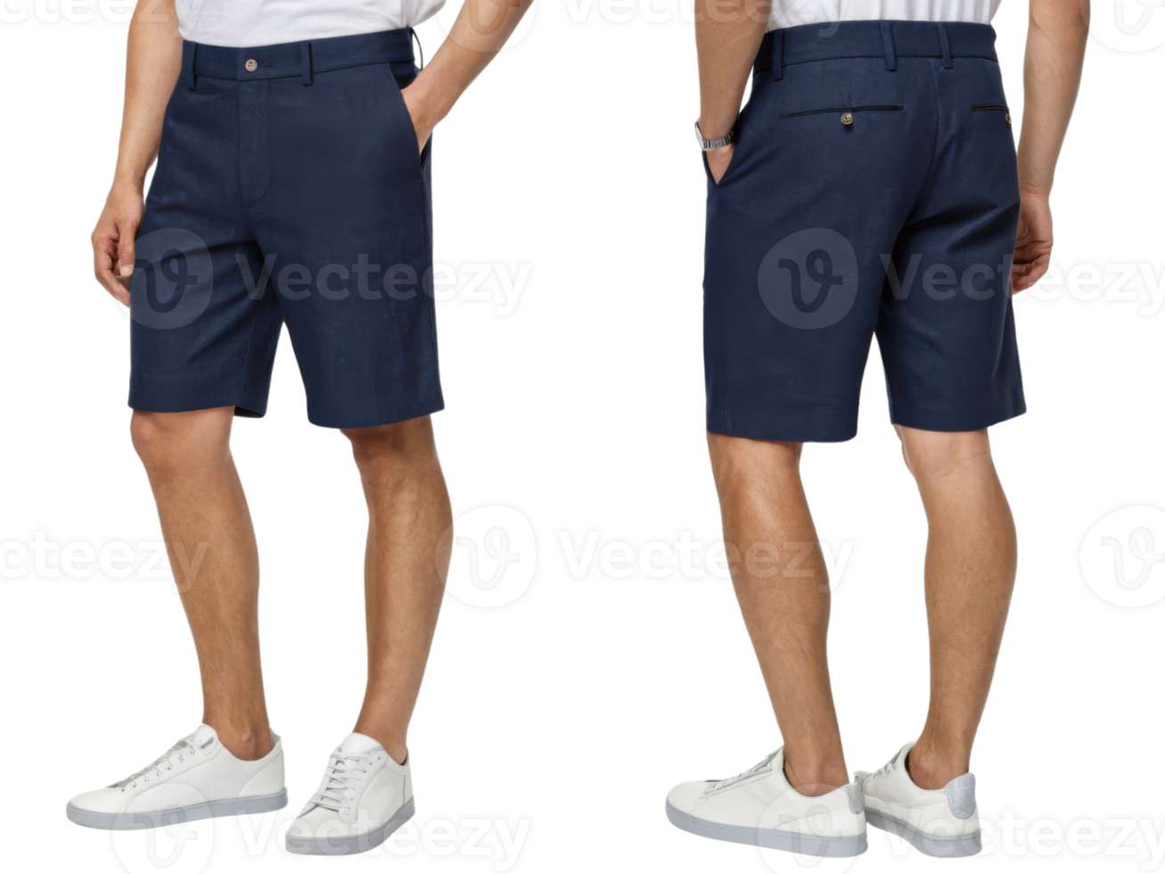 Stylish shorts mockup featuring modern design with pockets and comfortable fit perfect for casual outings and summer wear png