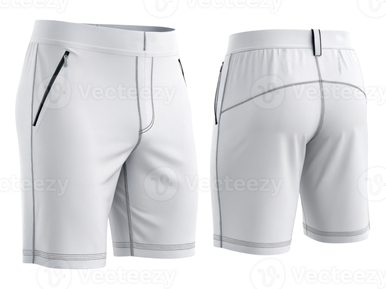 Stylish shorts mockup featuring sleek design with functional pockets and comfortable fit perfect for active wear enthusiasts png