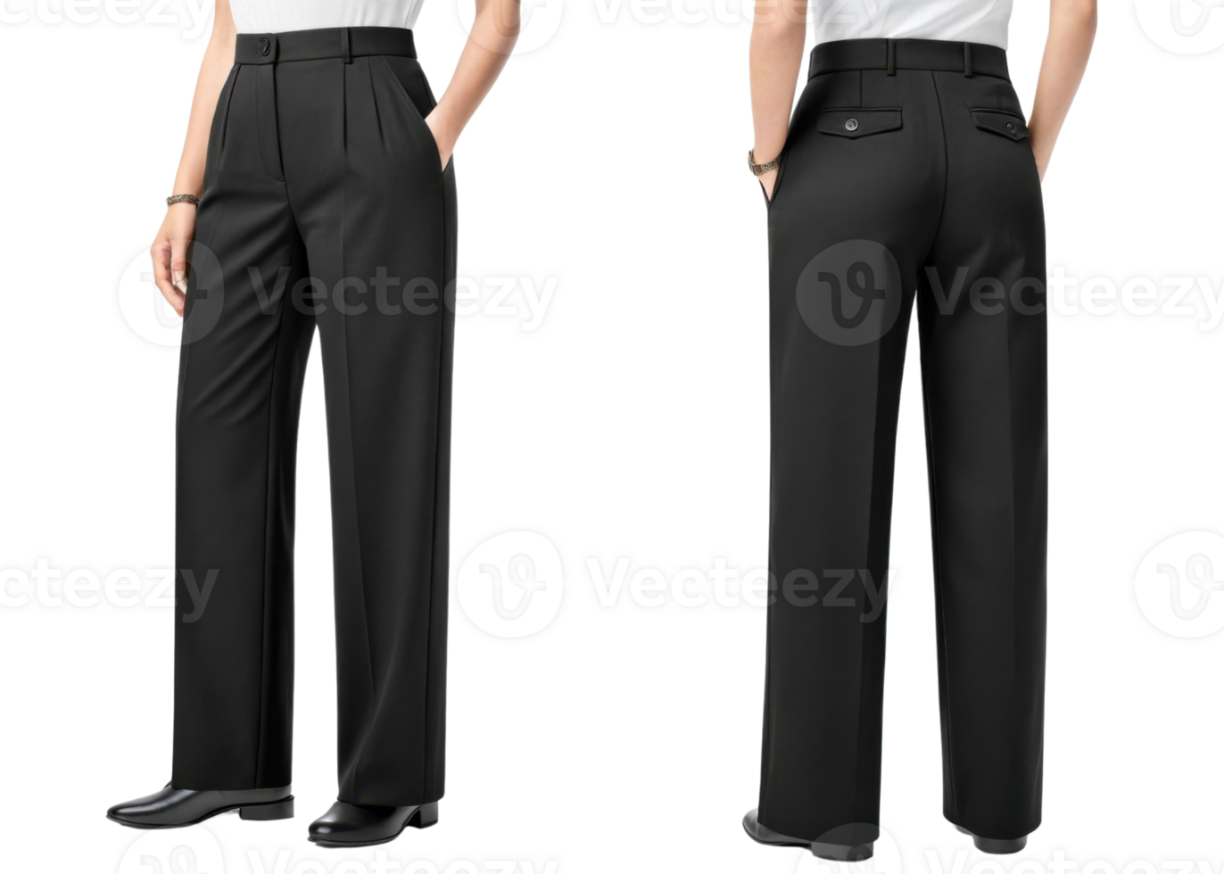 Stylish black pants mockup showcasing modern design with tailored fit perfect for various occasions and outfits png