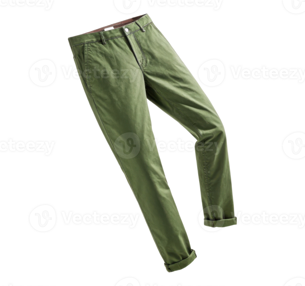 Stylish green pants mockup showcasing modern design perfect for casual wear and versatile outfits png