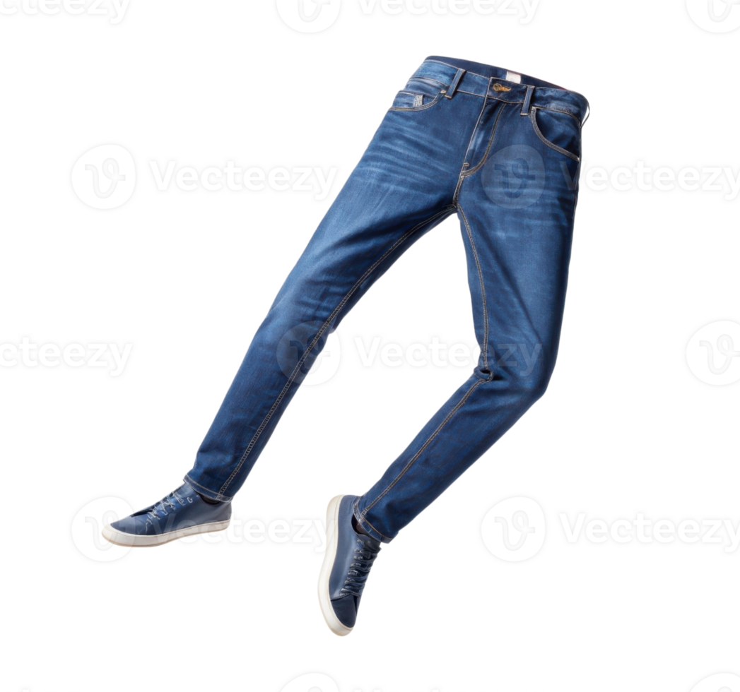 Stylish blue pants mockup showcasing modern design perfect for casual wear and fashion presentations png