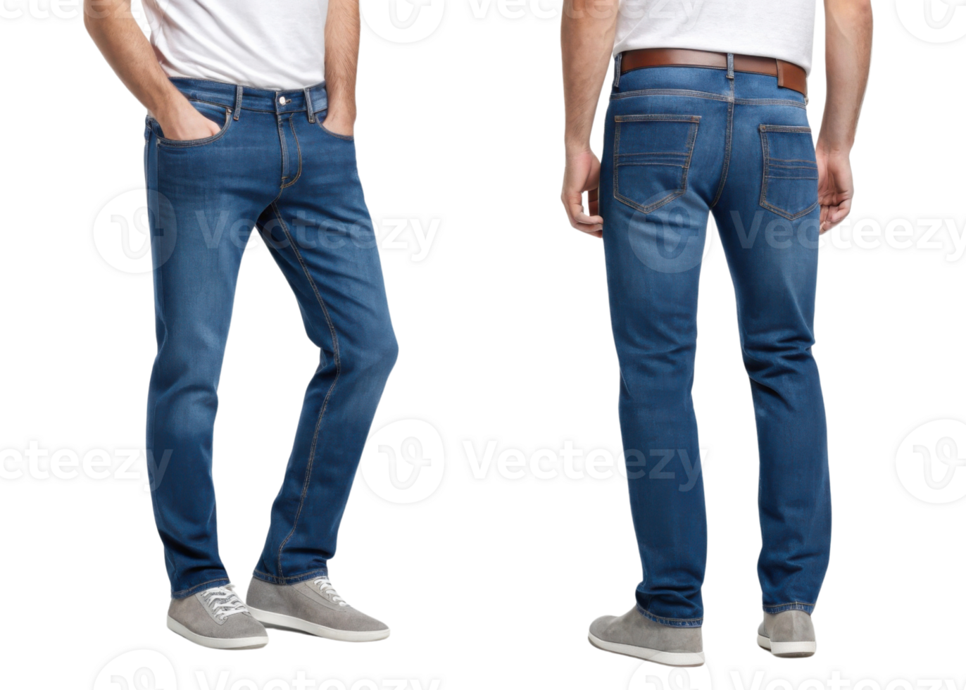 Stylish blue jeans mockup showcasing modern fit with sleek design perfect for casual wear and everyday comfort png