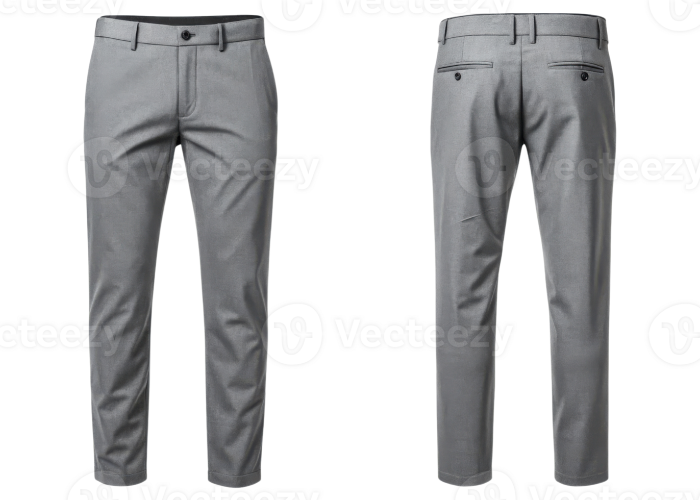 Stylish gray pants mockup showcasing modern design perfect for casual or formal wear. Ideal for fashion presentations and online stores png