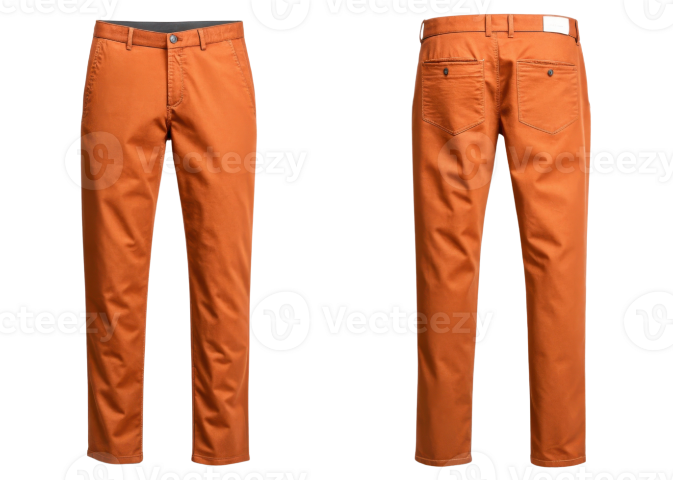 Stylish orange pants mockup showcasing modern design perfect for casual wear and versatile outfits png