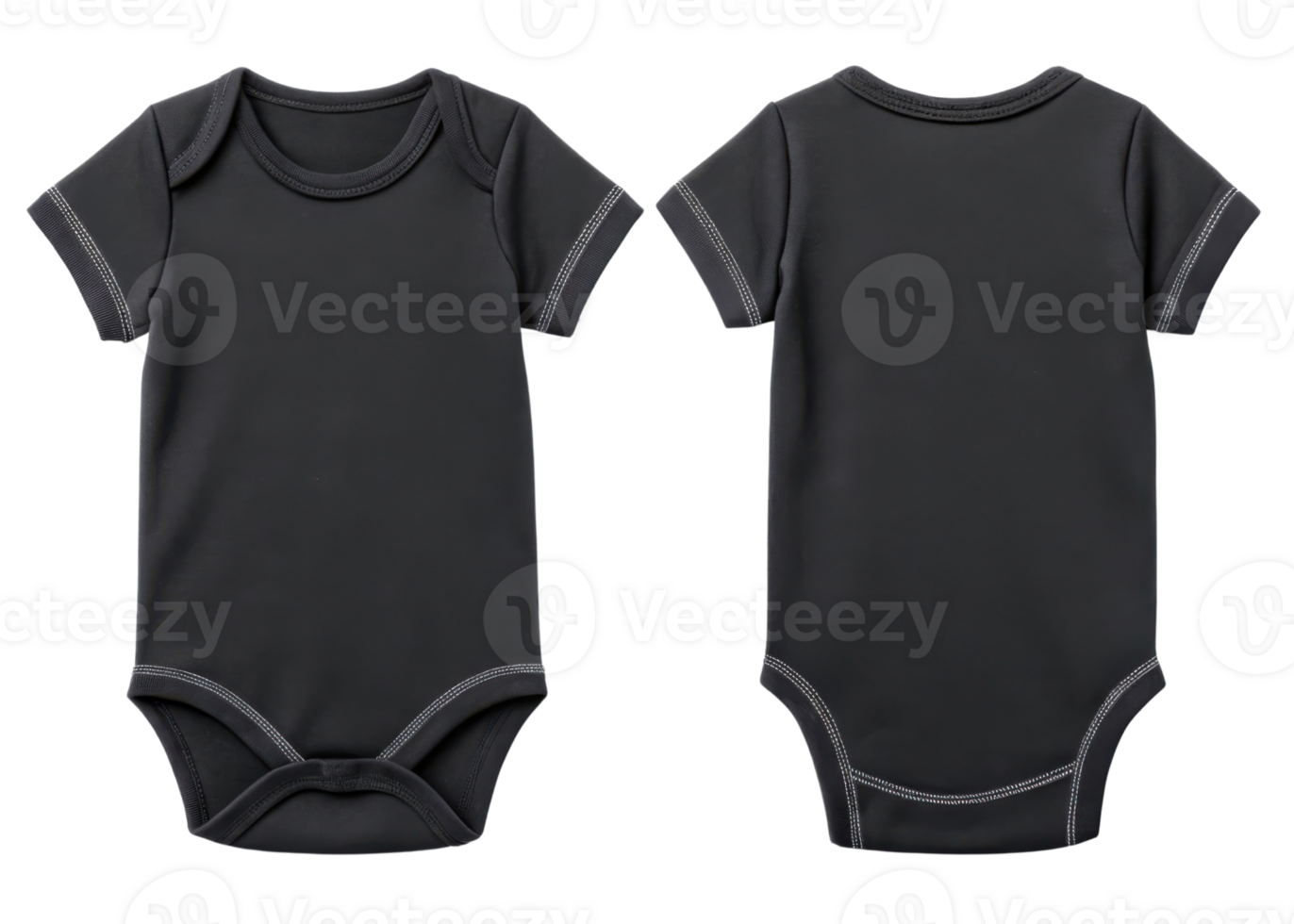 stylish baby bodysuit mockup featuring sleek black design perfect for showcasing custom prints or designs png