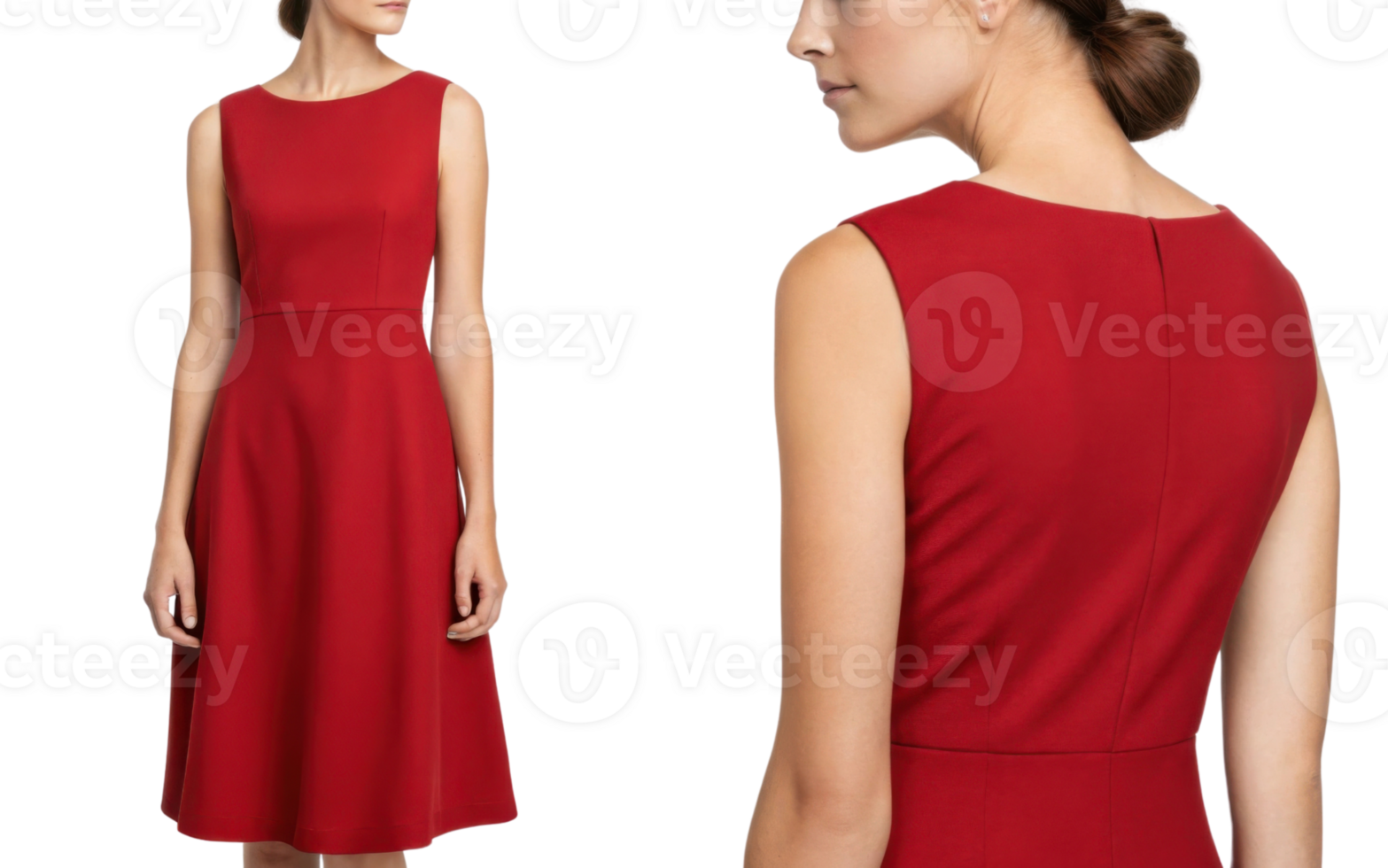 stunning red dress mockup showcasing elegant design and flattering silhouette perfect for various occasions png
