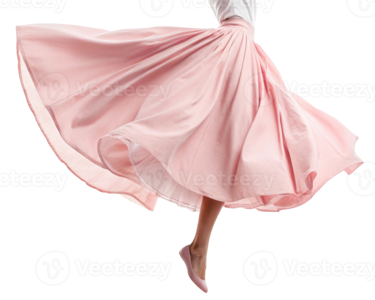 flowing pink skirt mockup showcases elegance and movement, perfect for fashion displays or design inspiration png