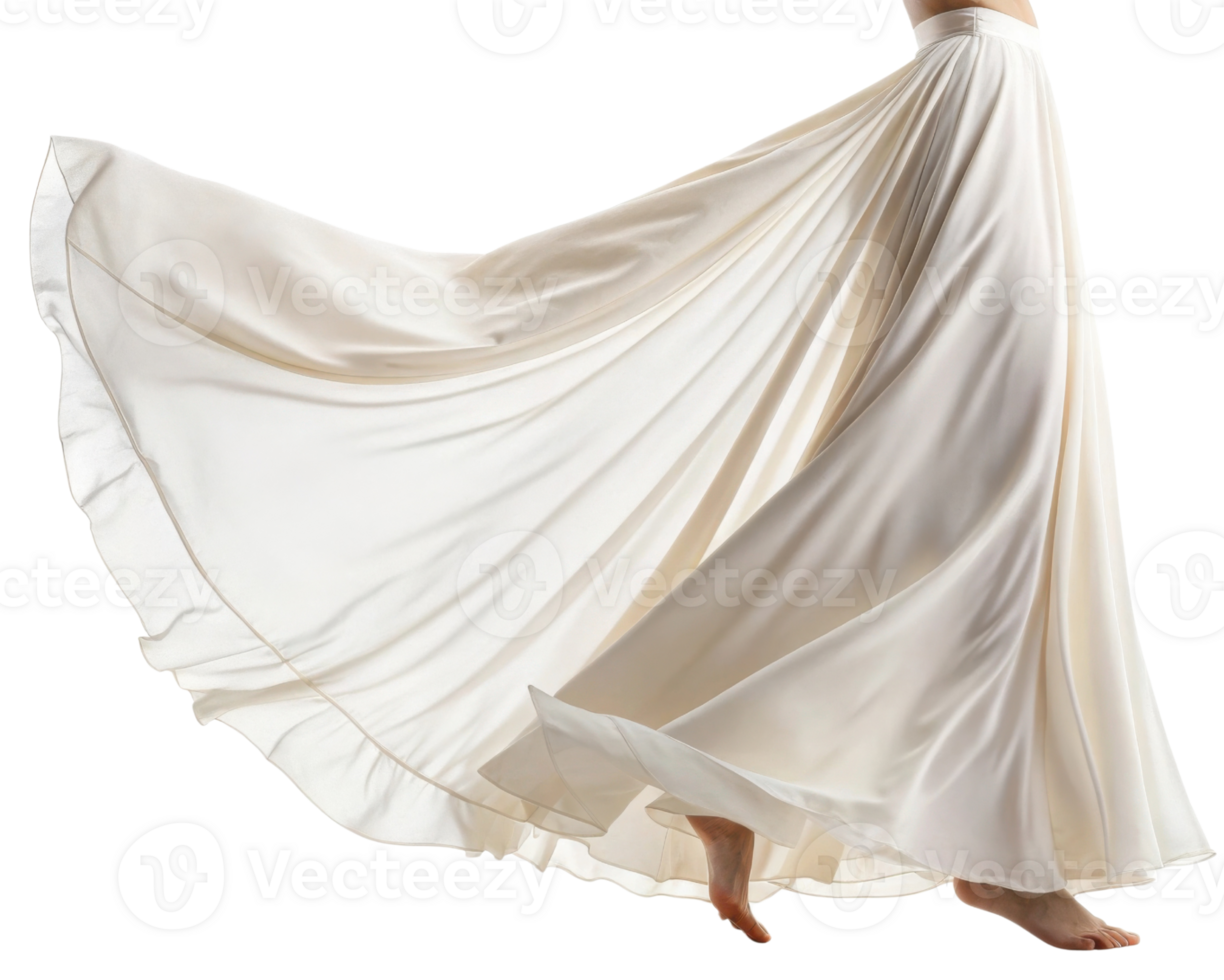 flowing skirt mockup showcases elegance and movement, perfect for fashion design inspiration and creative projects png