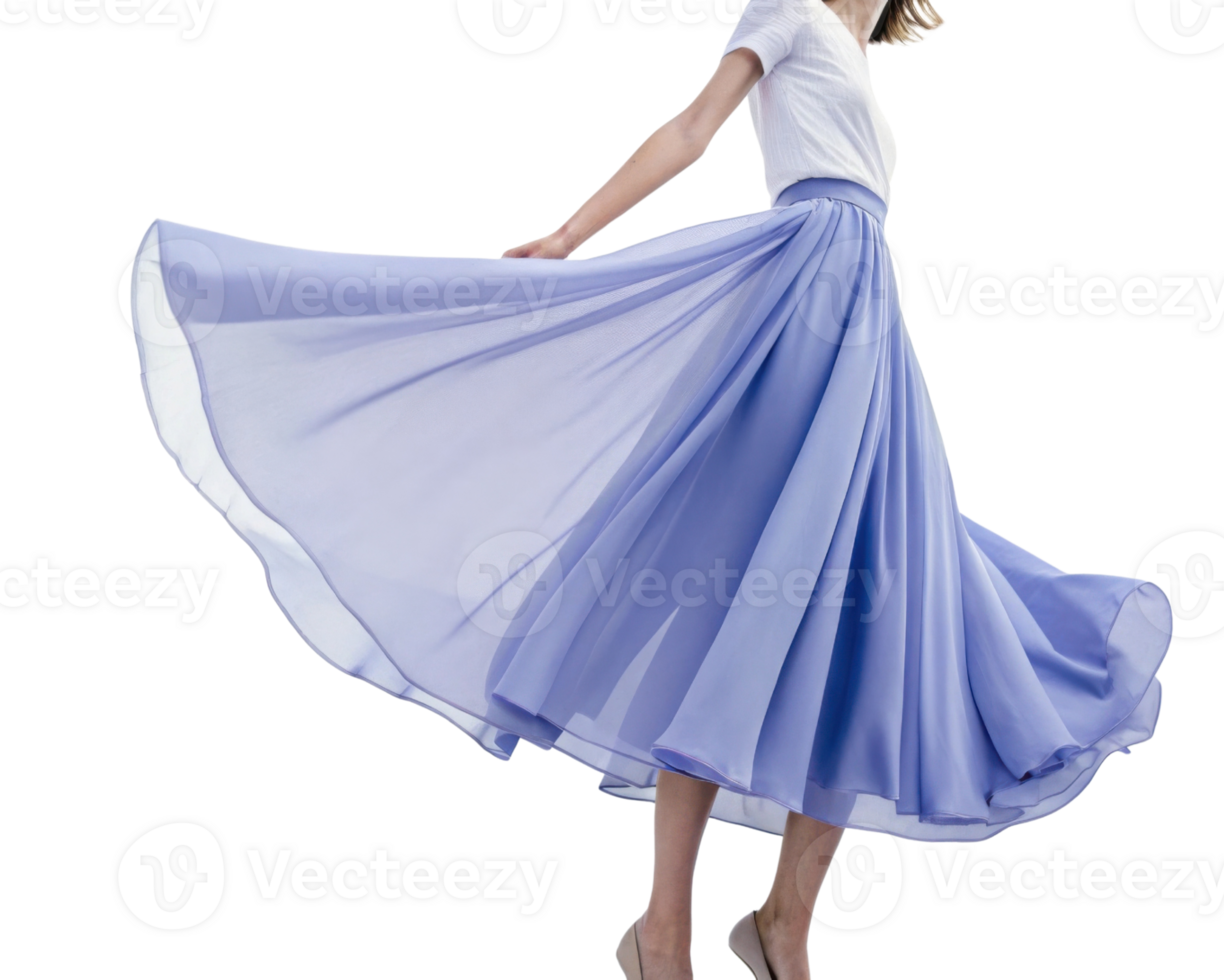 flowing skirt mockup showcases elegance and movement, perfect for fashion enthusiasts who appreciate style and grace png
