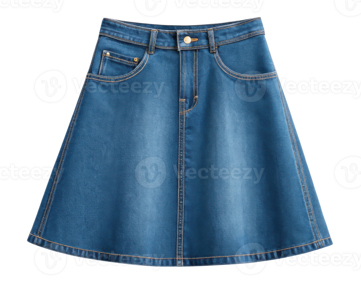 stylish denim skirt mockup showcasing classic design perfect for casual wear and versatile outfits png