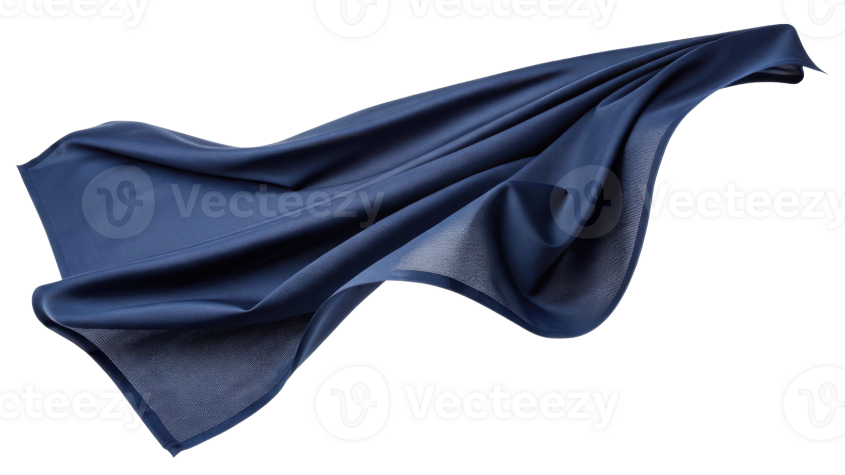 flowing blue fabric drapes elegantly, showcasing its soft texture and graceful movement, perfect for various design projects png
