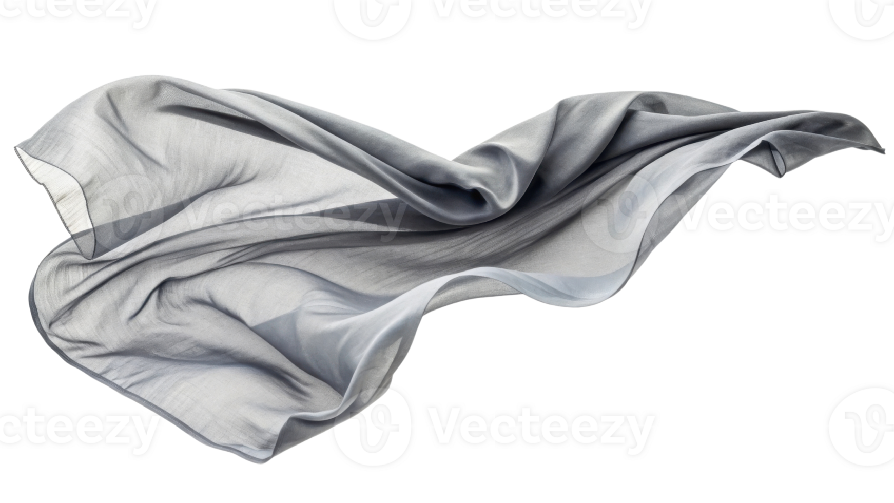 flowing, lightweight fabric drapes elegantly, showcasing soft textures and subtle shades of gray, evoking sense of grace and movement png