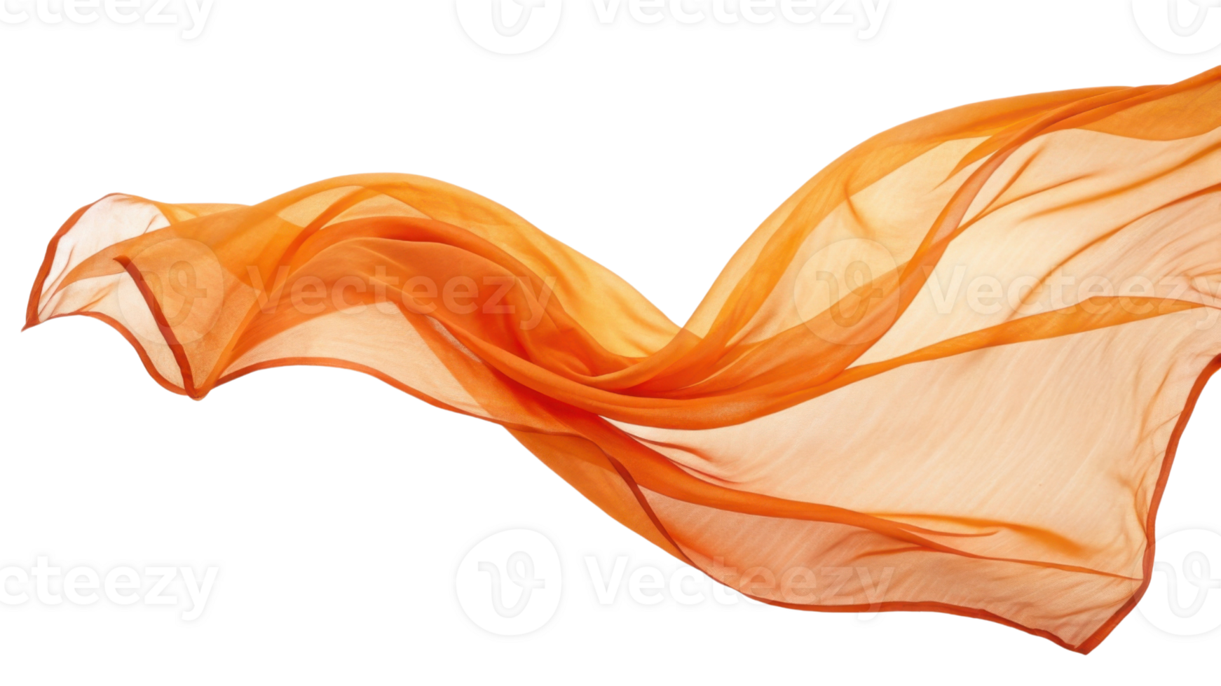 flowing orange fabric creates sense of movement and elegance, perfect for various design projects png
