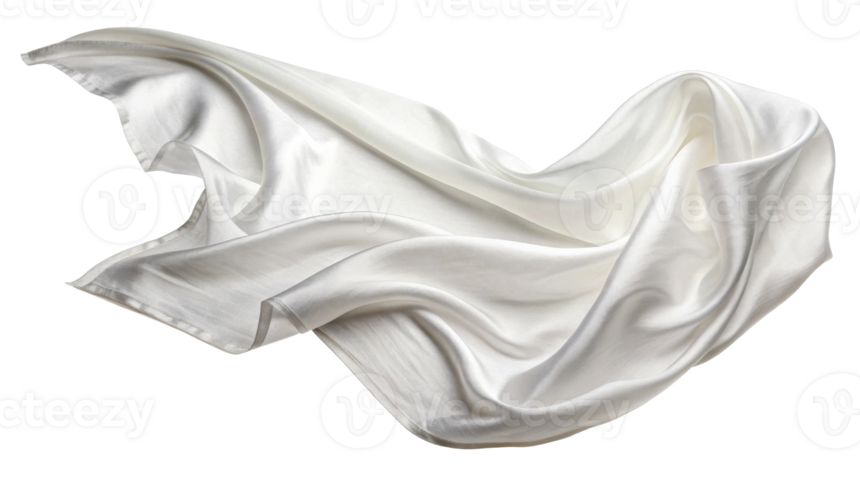 flowing white silk fabric draped elegantly, showcasing its smooth texture and delicate appearance, evoking sense of luxury and softness png