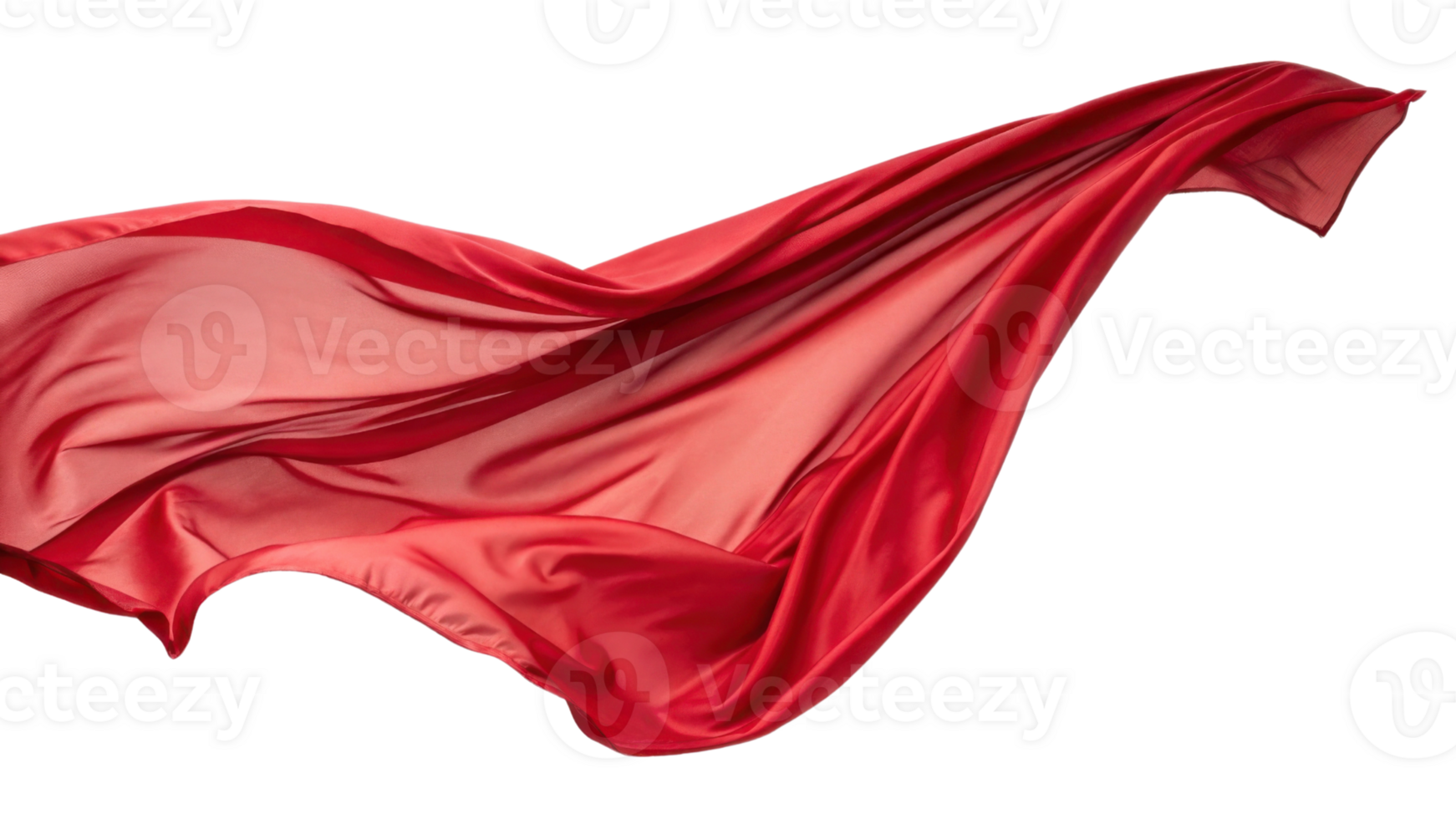 flowing red fabric drapes elegantly, showcasing its smooth texture and vibrant color, evoking sense of luxury and grace png