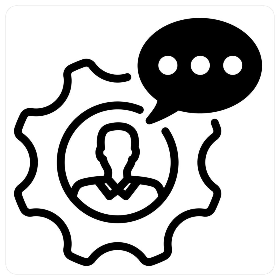 consultant and advice icon in black color vector