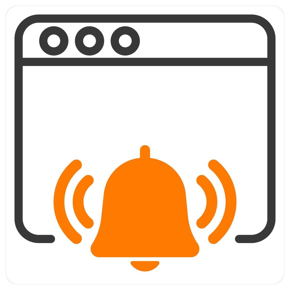 seo notification icon concept in orange vector