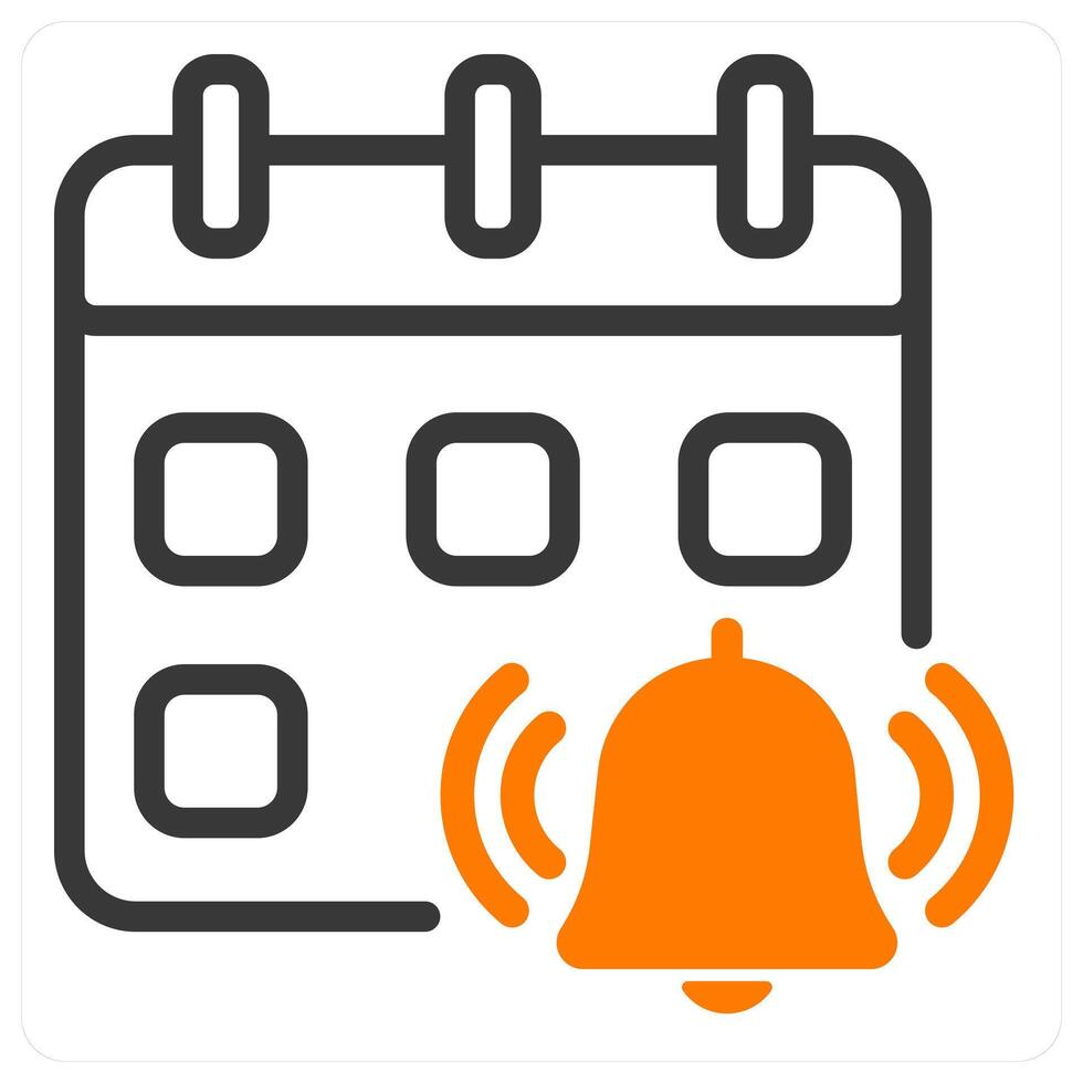reminder icon concept in orange vector