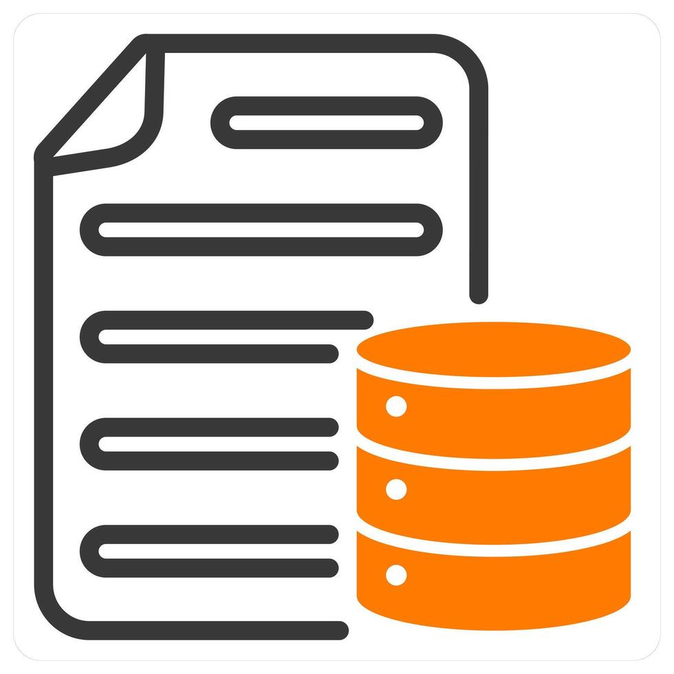 database document icon concept in orange vector