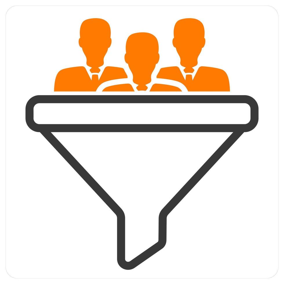 conversion rate icon concept in orange vector