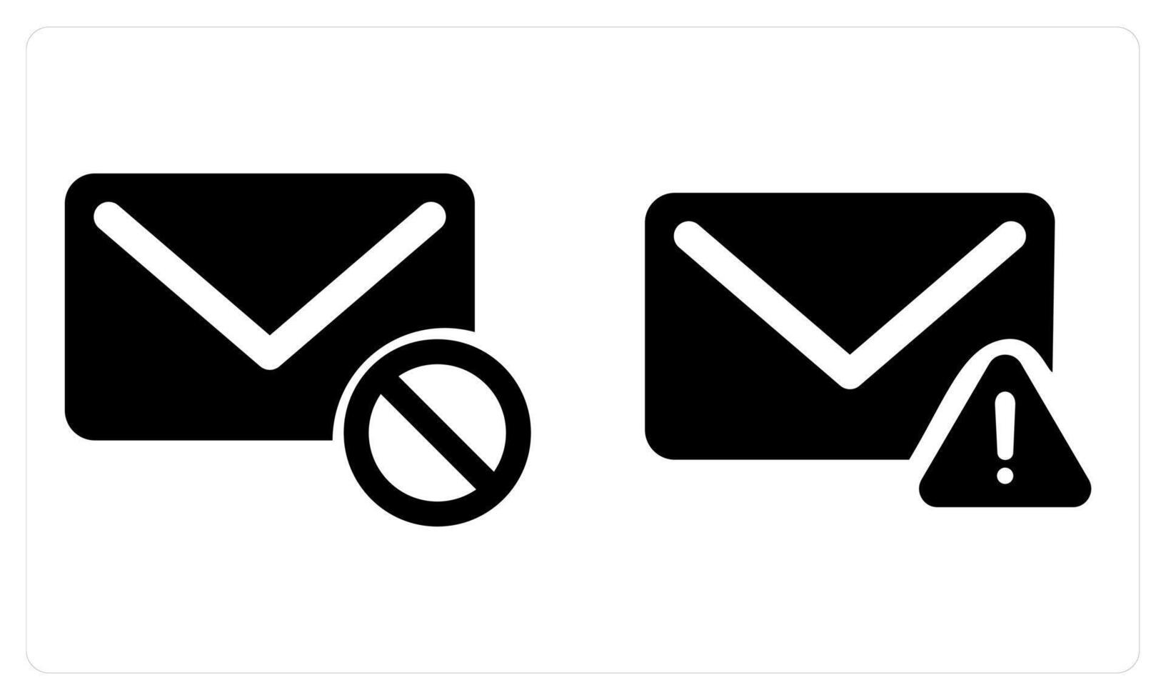 Message Prohibited and Error Message in black color vector