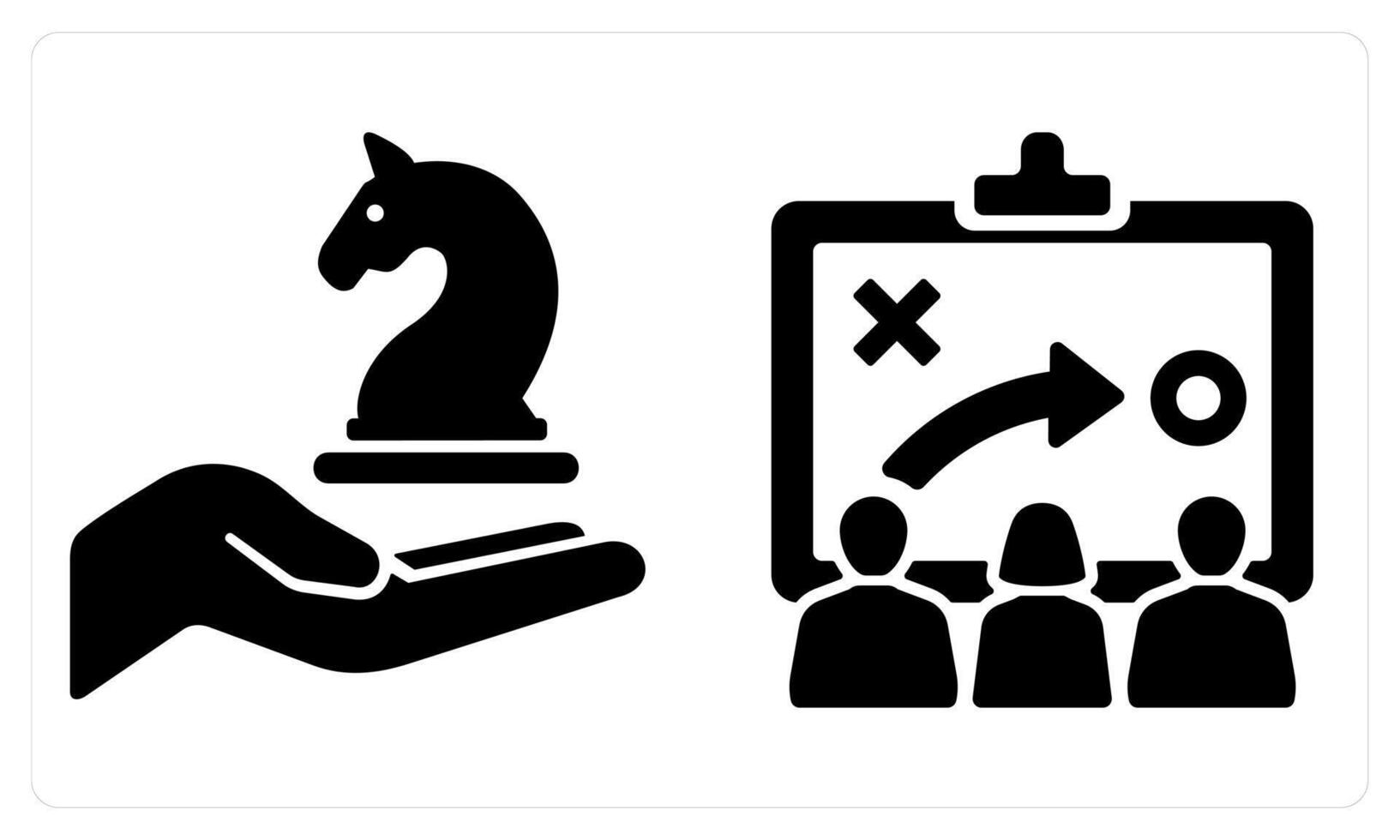 Strategy and Planning in black color vector