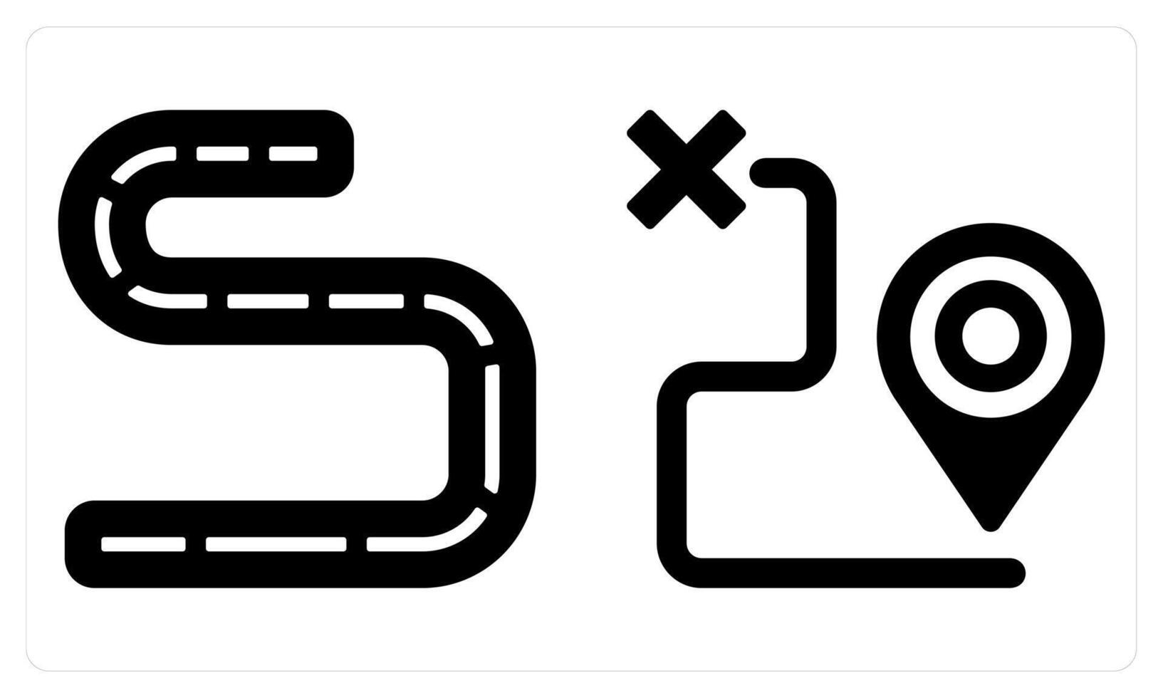 Way and Route in black color vector