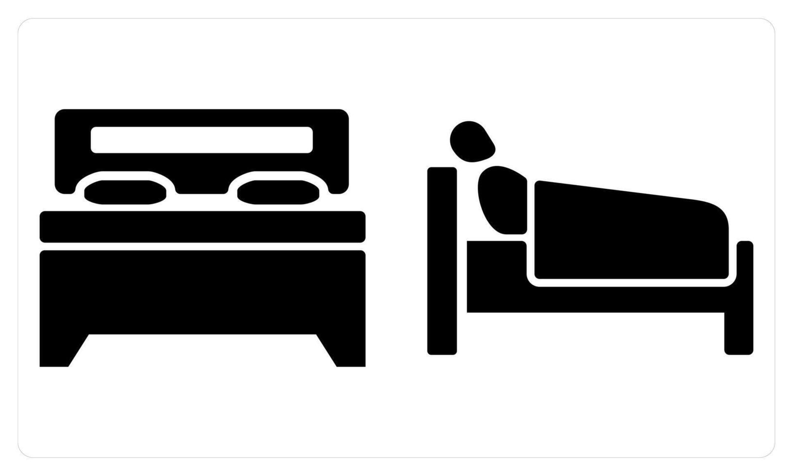 Bed and Rest in black color vector