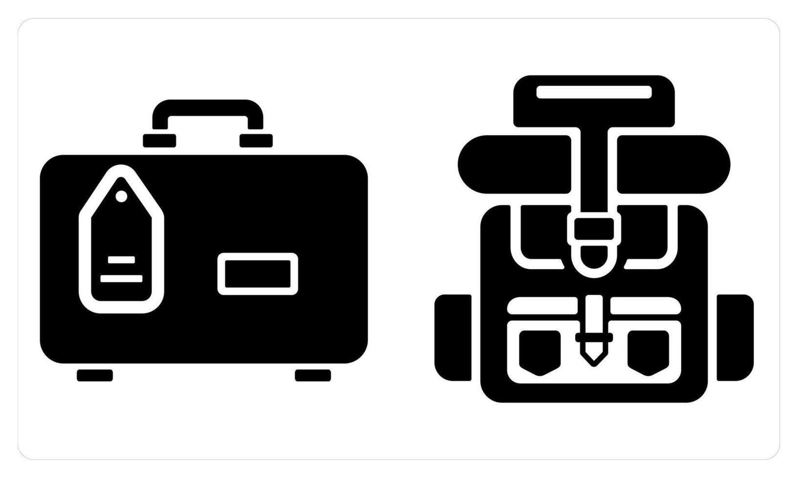 Travel Bag and Backpack in black color vector