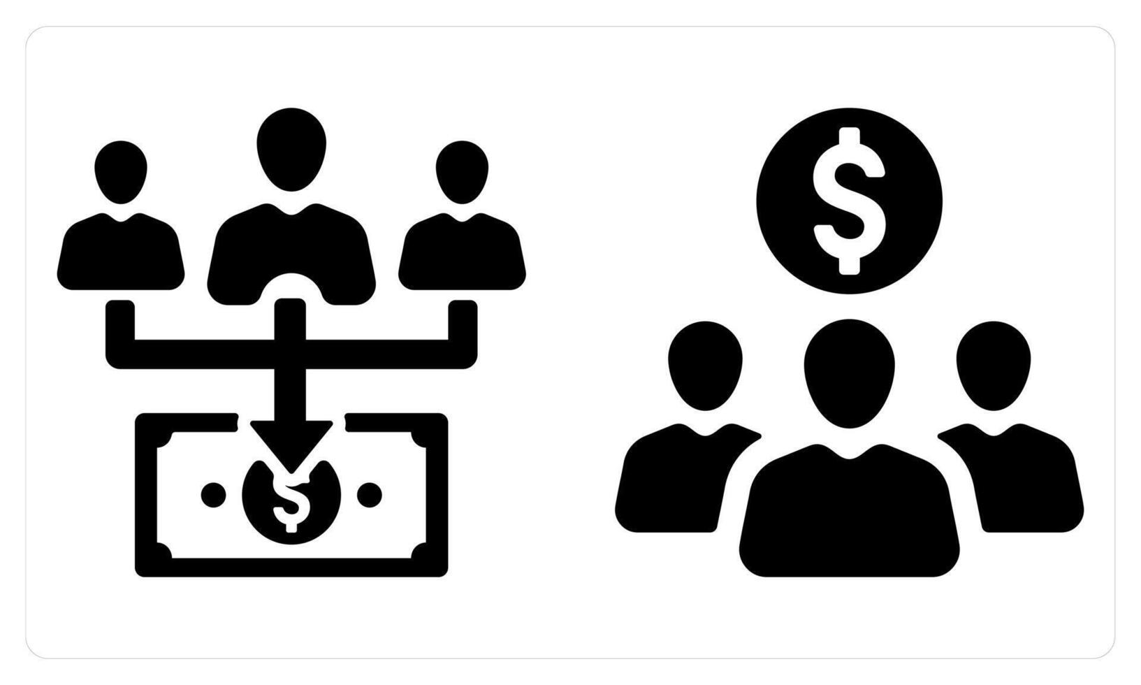 Investors and Shareholders in black color vector