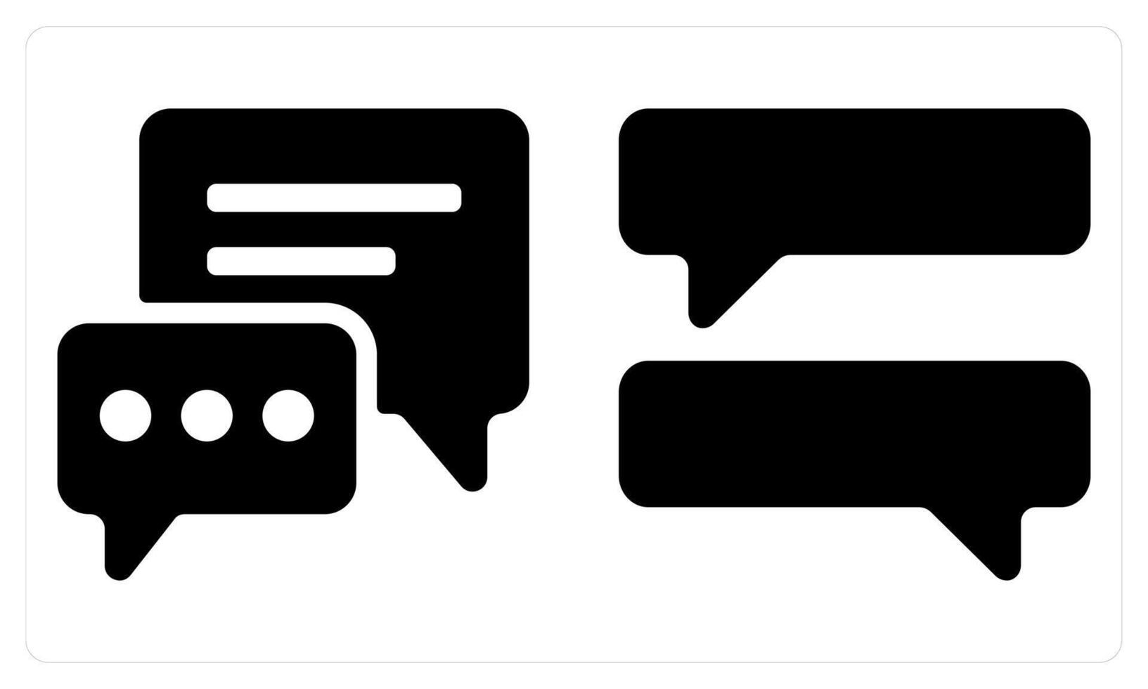 Message and Chat in black color vector