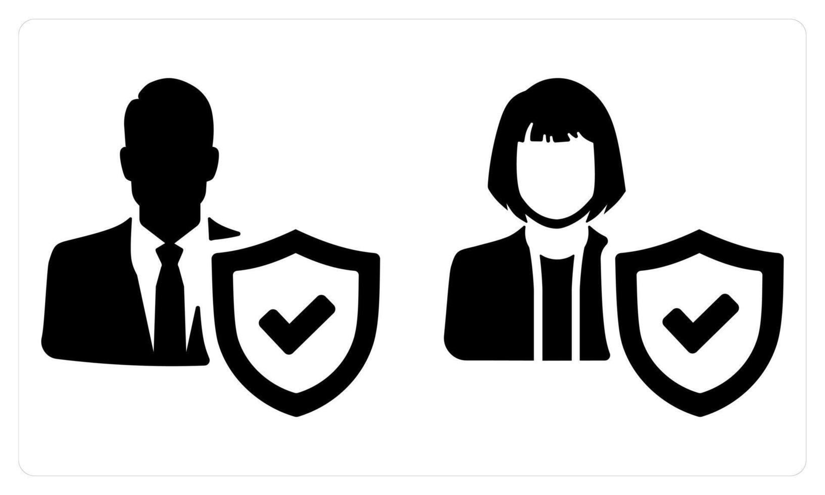Insublack Man and Insublack Woman in black color vector